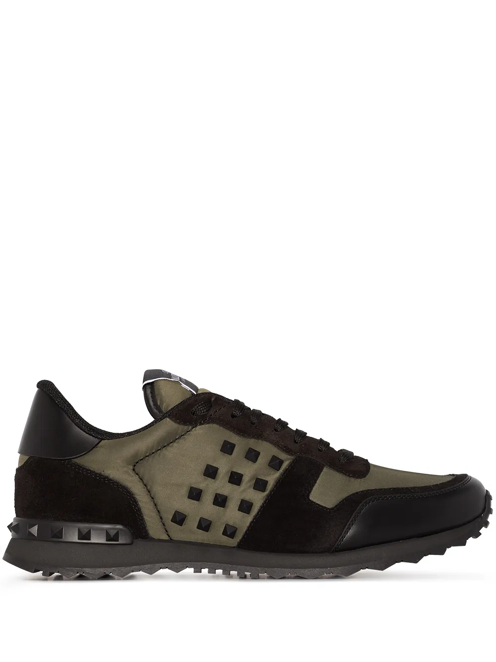 Valentino Garavani tenis bajos Rockstud - Verde