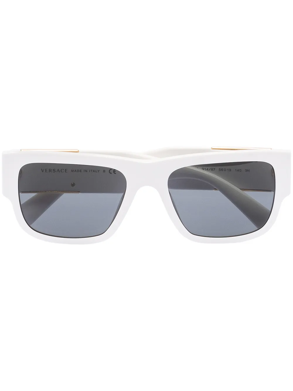 фото Versace eyewear солнцезащитные очки в квадратной оправе с декором medusa