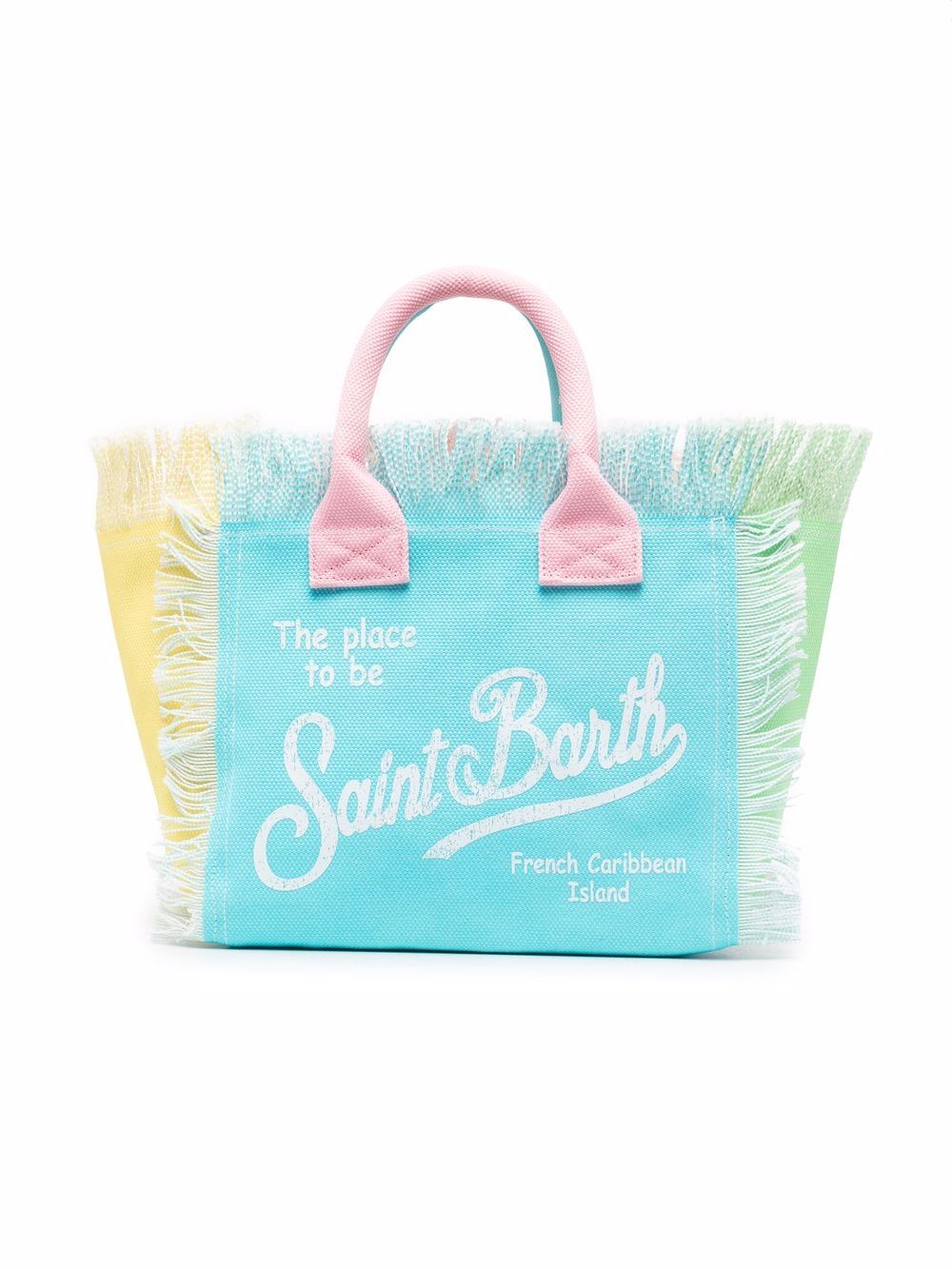 фото Mc2 saint barth kids сумка-тоут в стиле колор-блок с логотипом