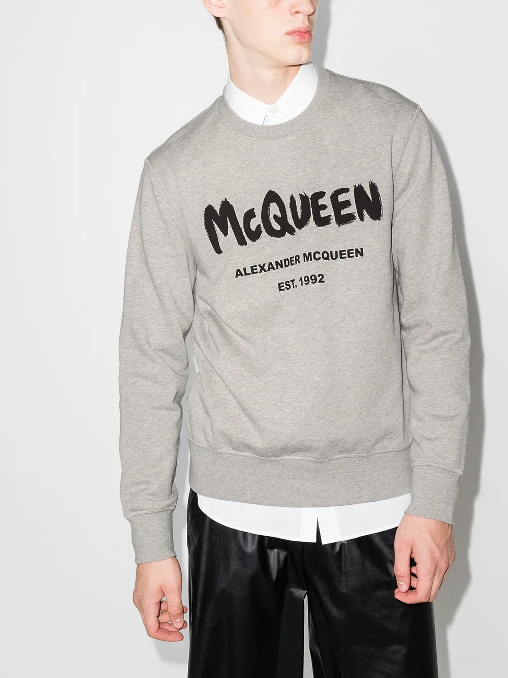 Alexander McQueen Sweater met ronde hals - Grijs