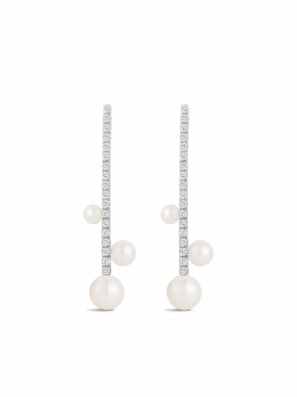 MATEO♦14Kダイヤモンド＆パール ピアス Mateo ダイヤモンド＆パール ピアス 14Kイエローゴールド 通販