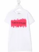 Image 1 of Douuod Kids slogan-print cotton T-shirt