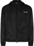 Valentino Garavani Men's Garden floral embroidery windbreaker - Black