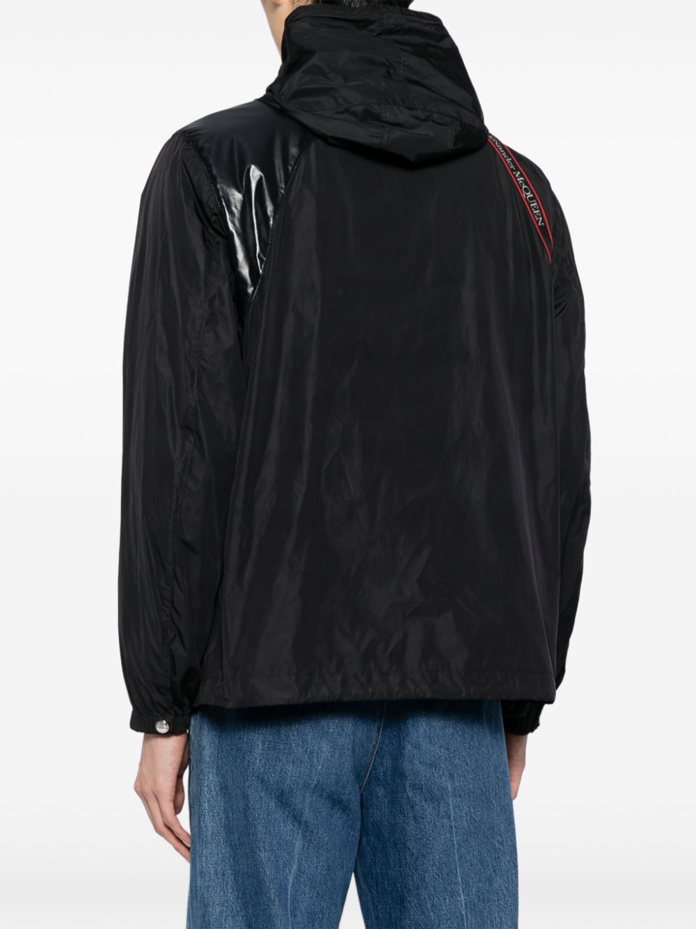 Alexander McQueen harness logo tape jacket Men