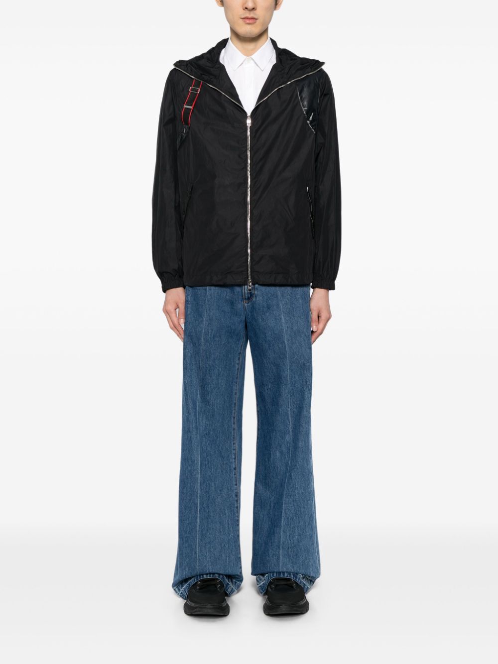 Alexander McQueen harness logo tape jacket Men