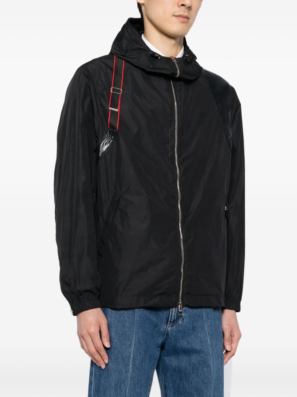 Alexander McQueen harness logo tape jacket Men