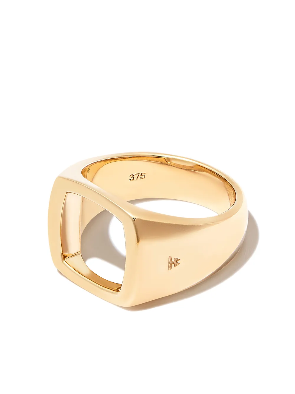 

Tom Wood 9kt yellow gold cut-out signet ring