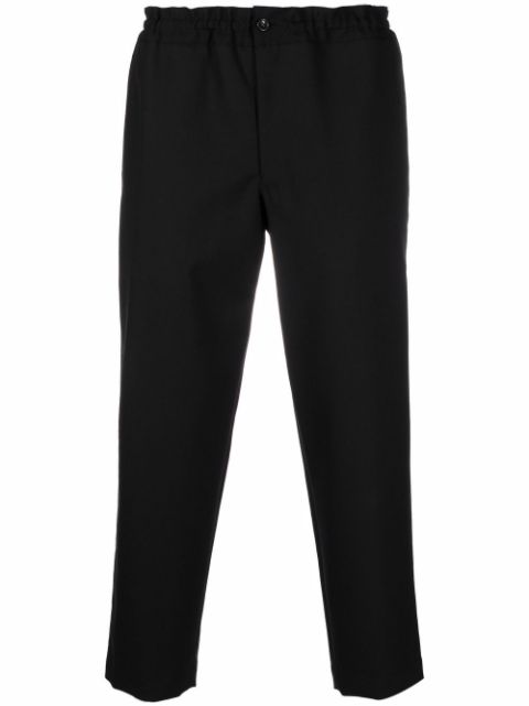 Black Comme Des Garcons flap-pocket wool trousers Men