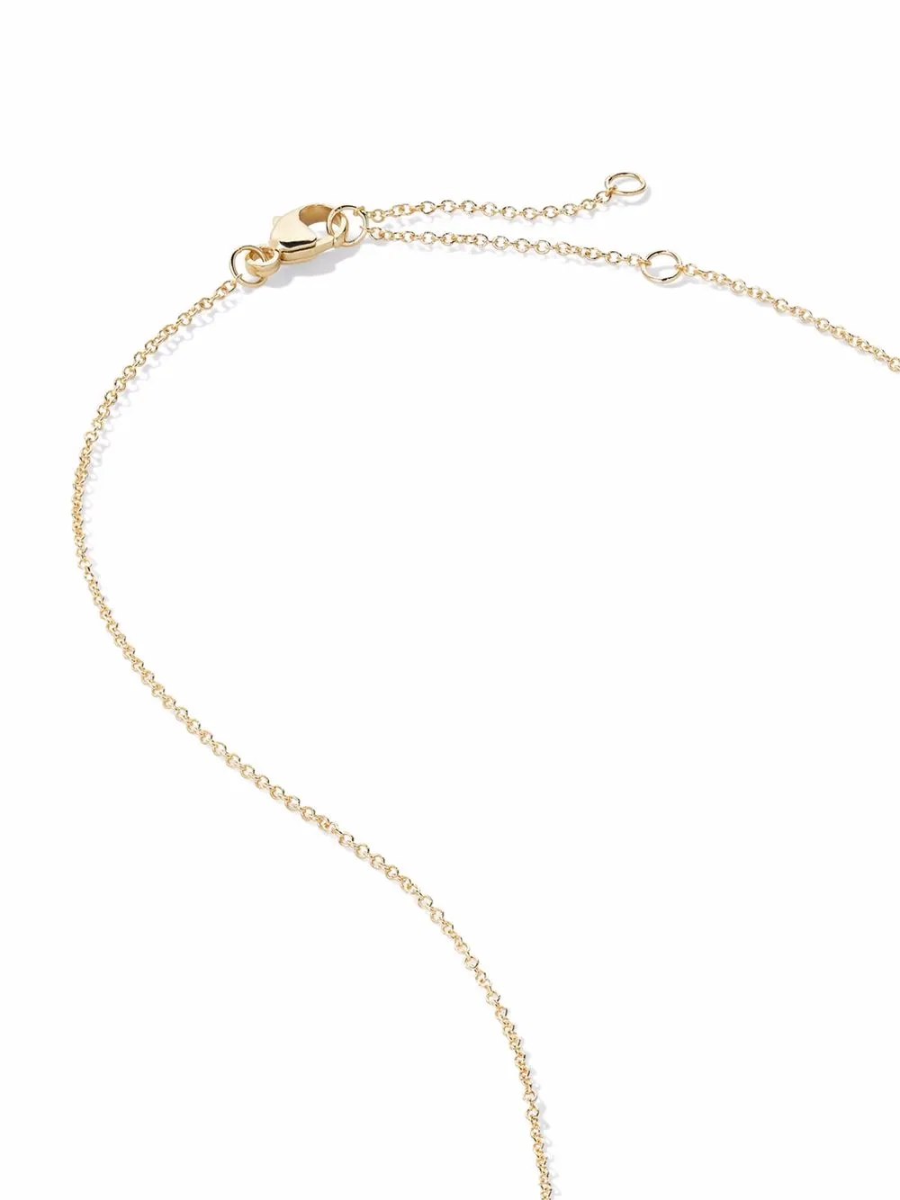 David Yurman 18kt Yellow Gold Initial P Diamond Charm Necklace In Gold