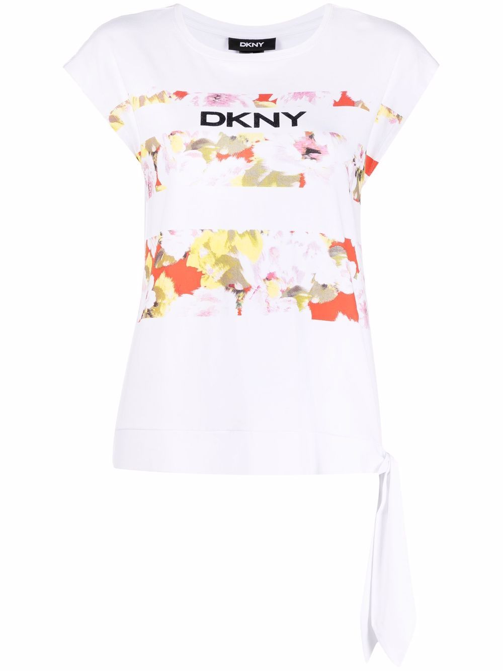 фото Dkny топ с цветочным принтом и логотипом