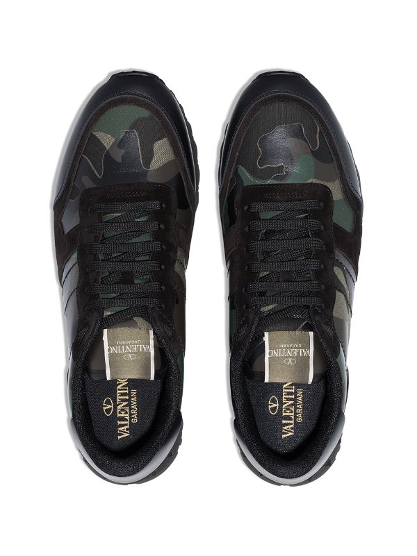 Shop Valentino Garavani Rockrunner Camouflage low-top with Express Delivery - FARFETCH