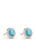 Mateo 14kt yellow gold diamond opal stud earrings