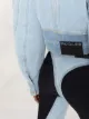 Mugler two-tone cropped denim jacket