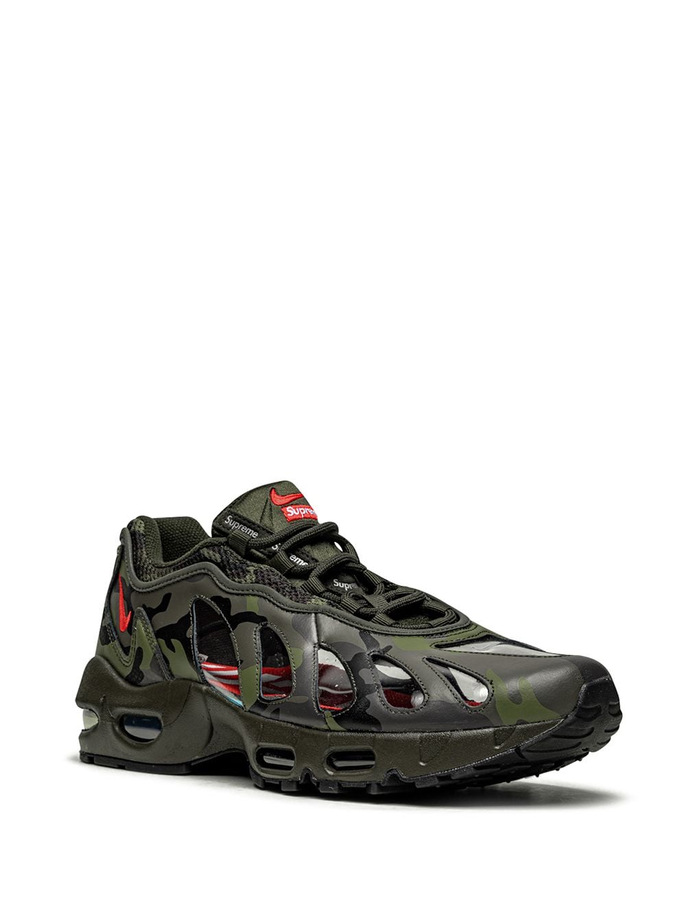 Shop Nike X Supreme Air Max 96 "camo" Sneakers In Green