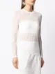 Mame Kurogouchi embroidered semi-sheer top
