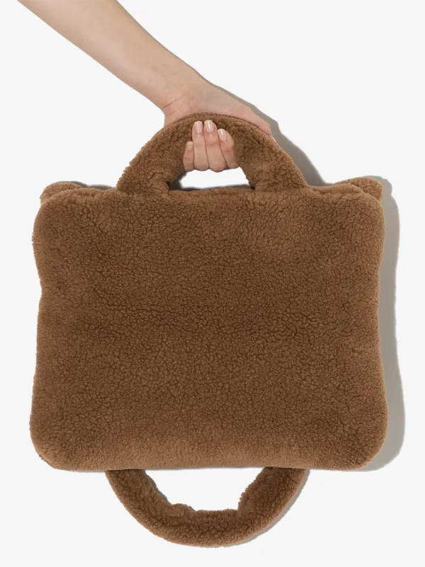 faux shearling purse