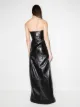 Mônot strapless leather gown