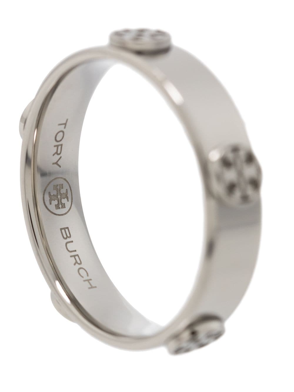 Shop Tory Burch Miller Studded Ring In Silber