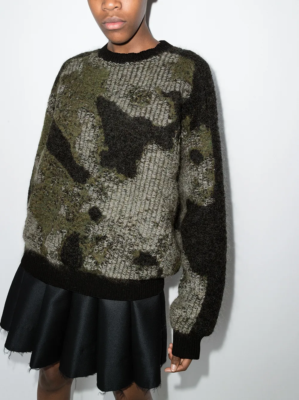 Image 2 of Y-3 camouflage knitted jumper