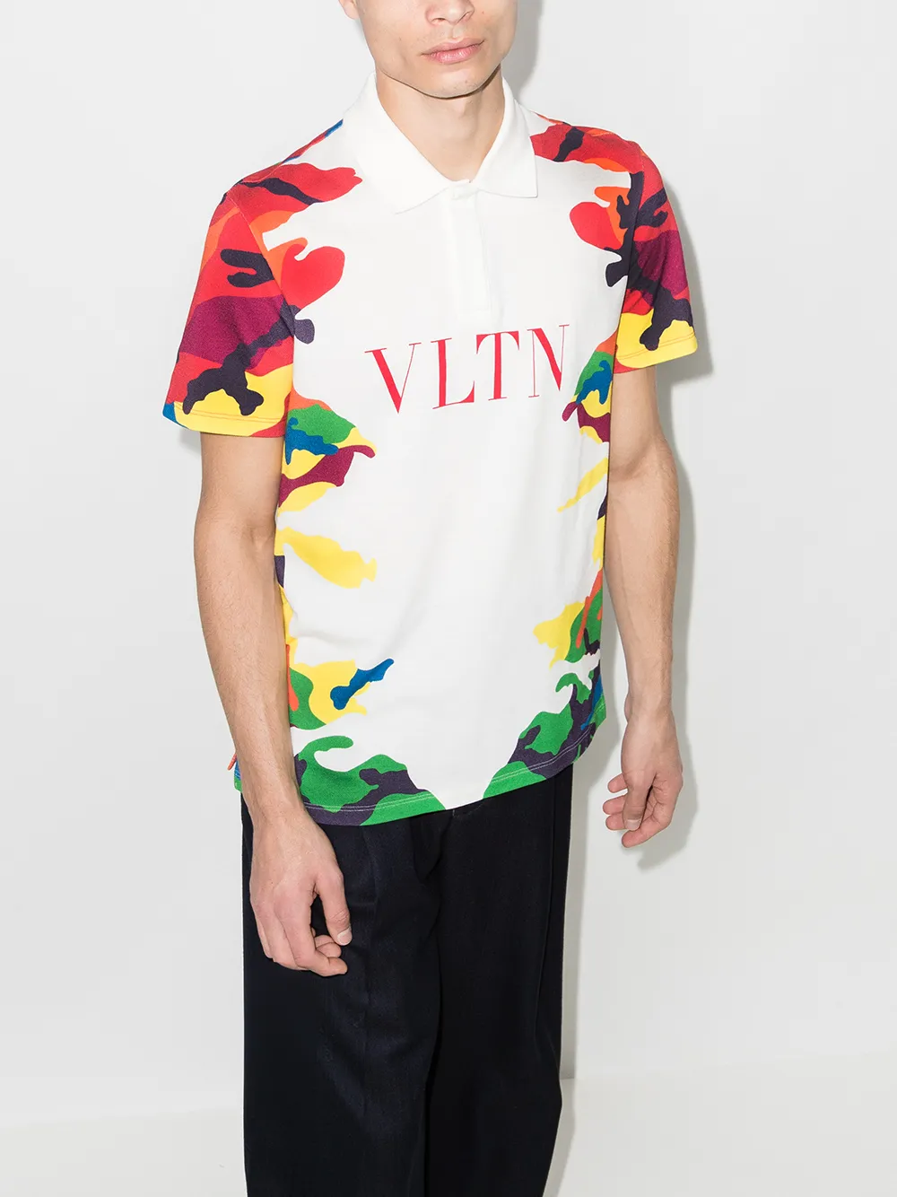 Image 2 of Valentino CAMOU7 short-sleeve polo shirt