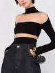 Mugler cut-out turtle neck jersey