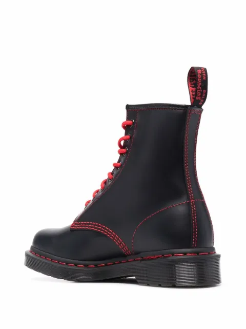 1460 contrast stitch leather boots