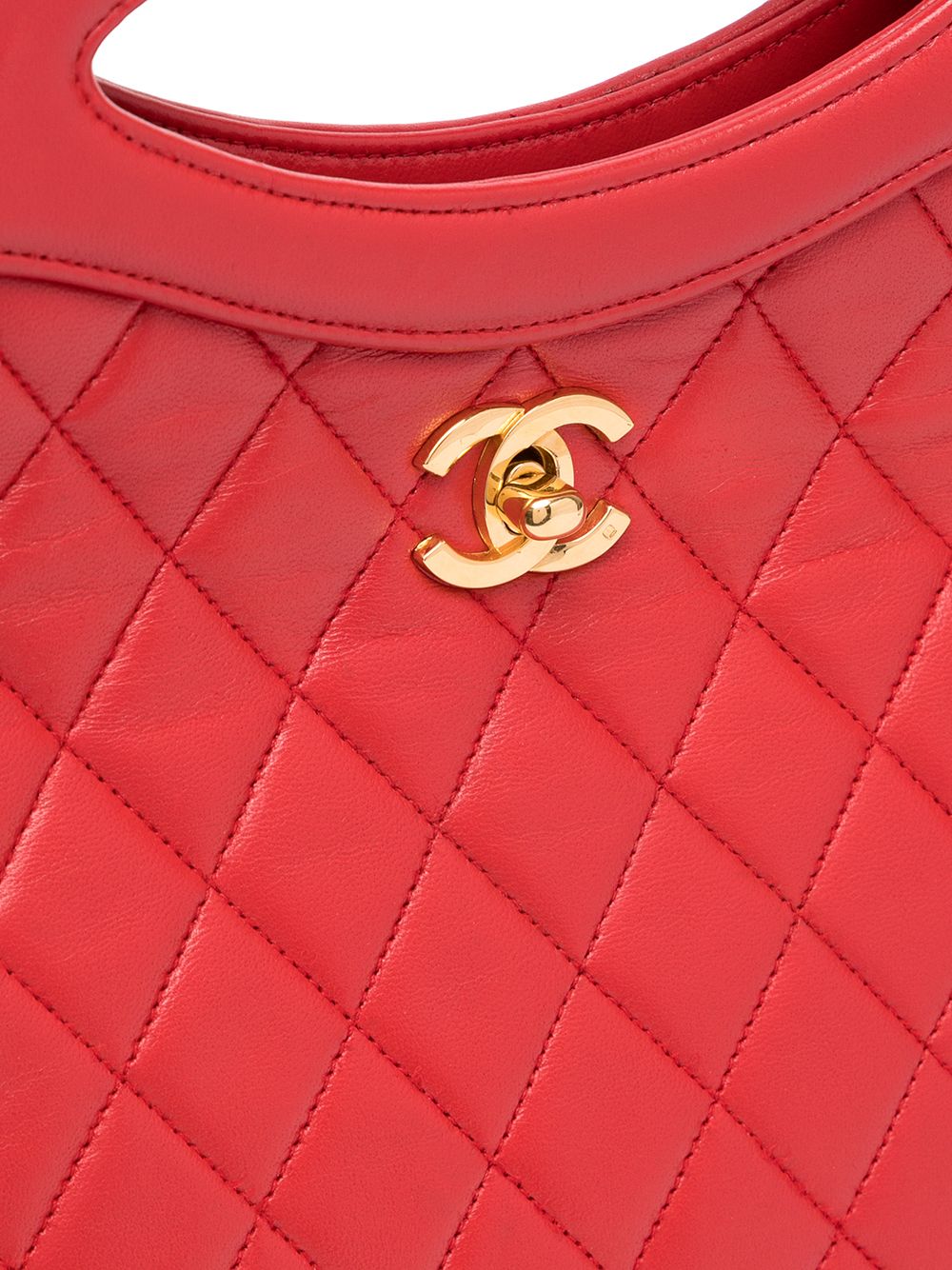 фото Chanel pre-owned стеганая сумка 1990-х годов с логотипом cc