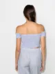 LESET Eve ruched crop top