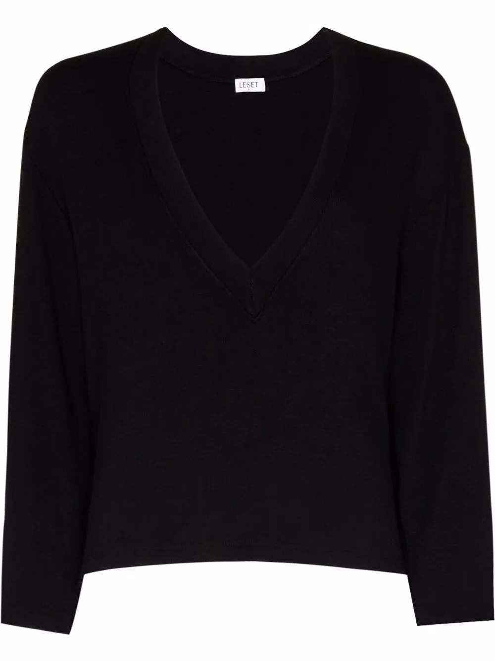 

LESET Lori V-neck jumper - Black