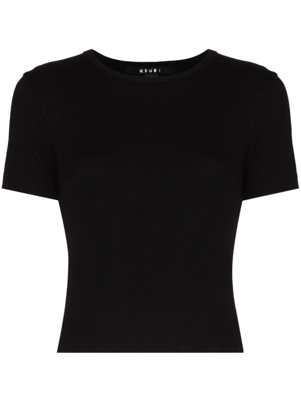 Ksubi short-sleeved Cropped T-shirt | Black | FARFETCH ZA