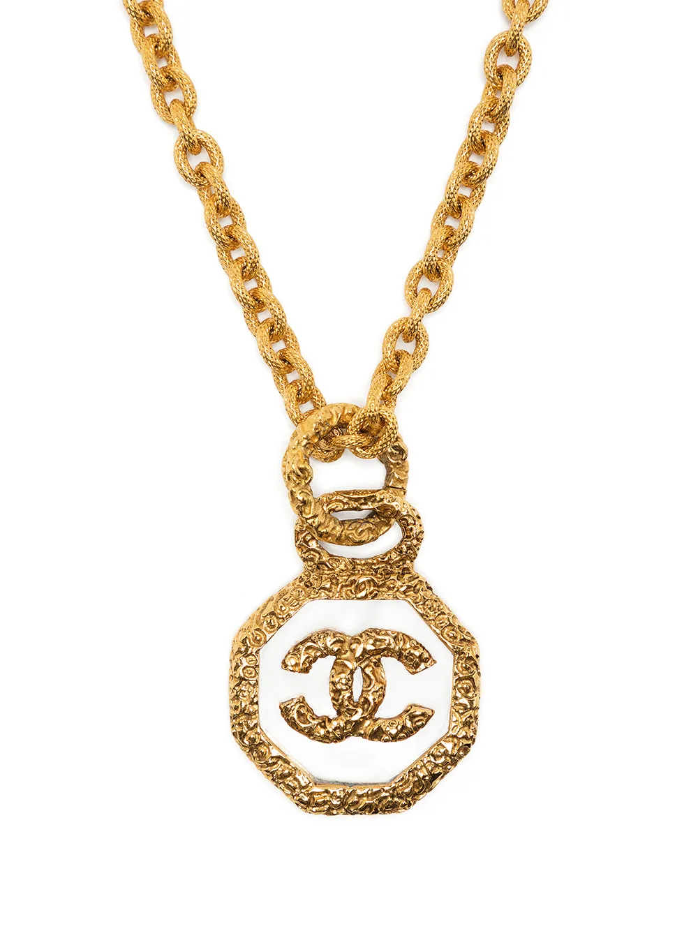 

Chanel Pre-Owned collar con logo CC 1995 - Dorado