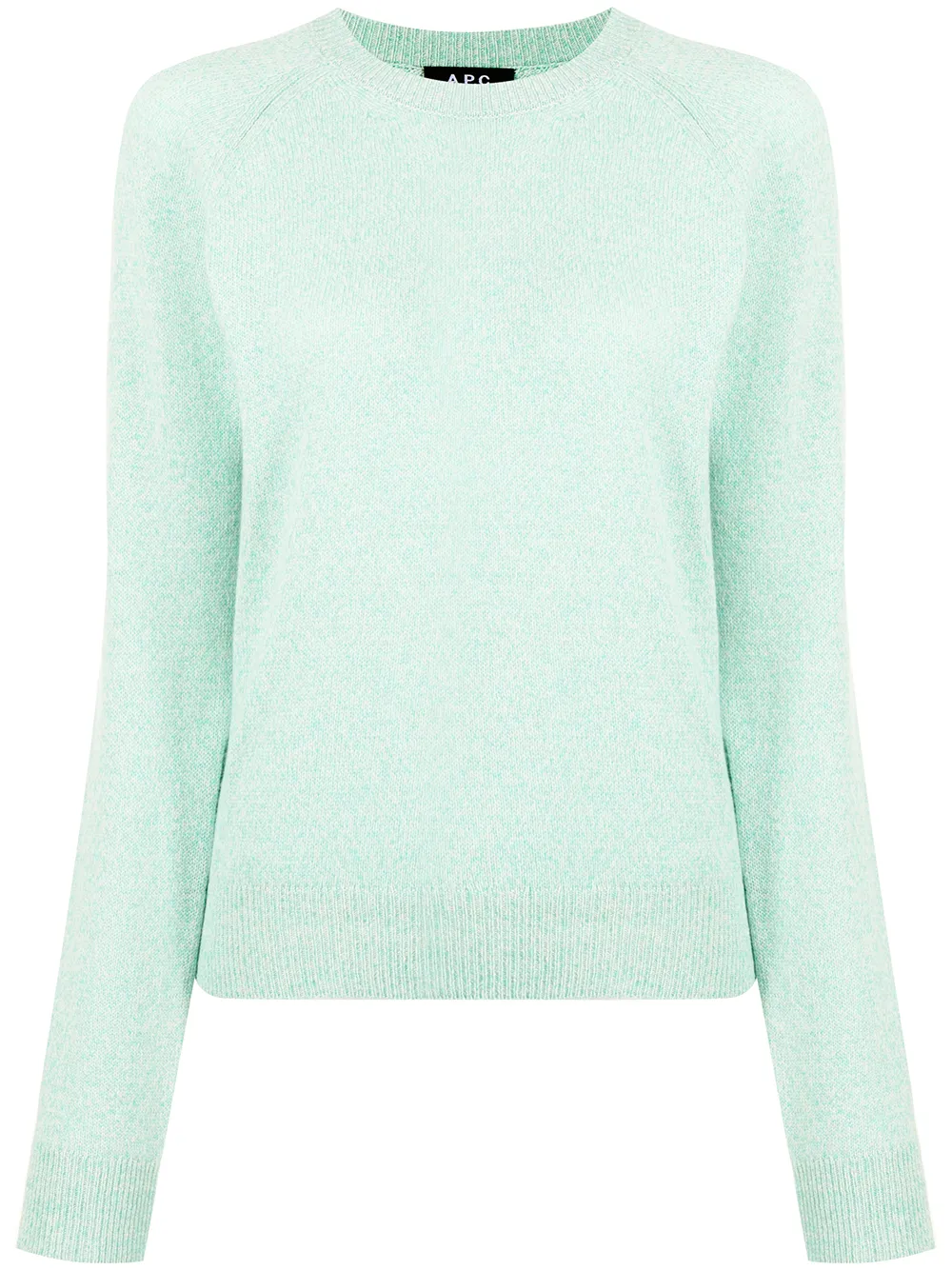 A.P.C. Trui met geribbelde afwerking Groen