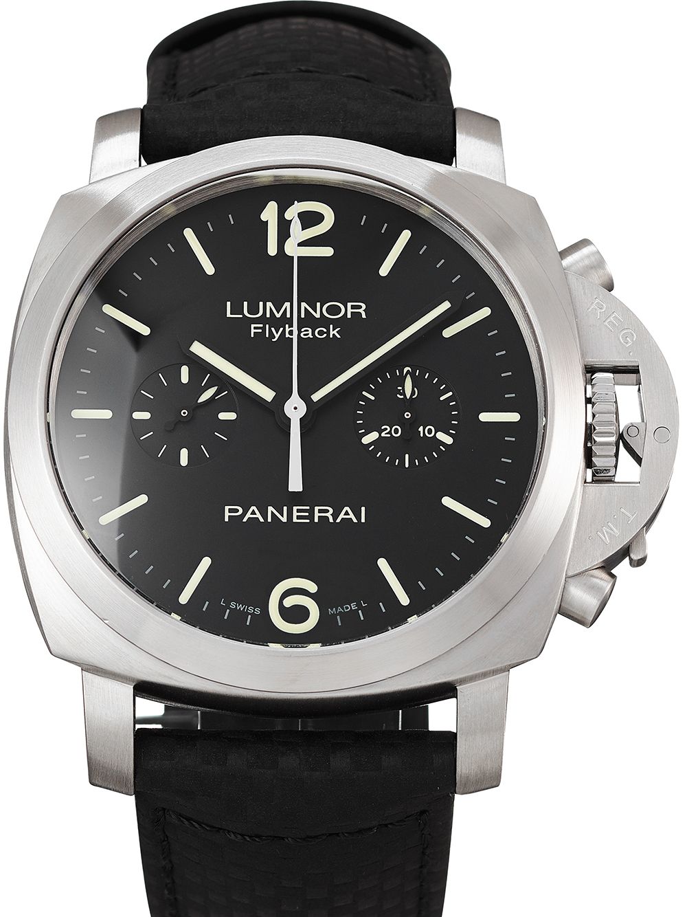 фото Panerai наручные часы luminor 1950 chronograph flyback pre-owned 44 мм 2011-го года