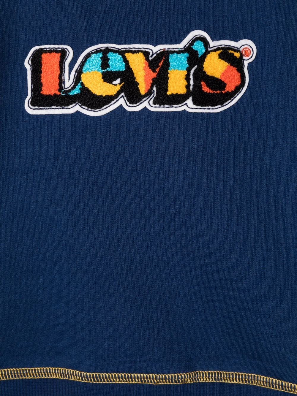 фото Levi's kids толстовка с отделкой в рубчик и вышитым логотипом