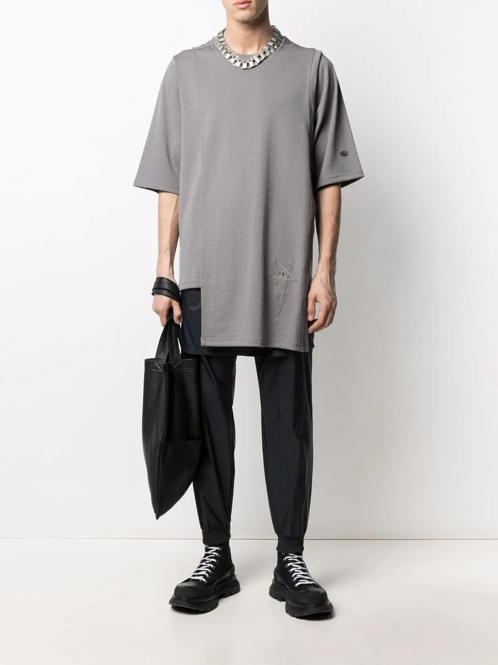фото Rick owens x champion спортивные брюки с завышенной талией