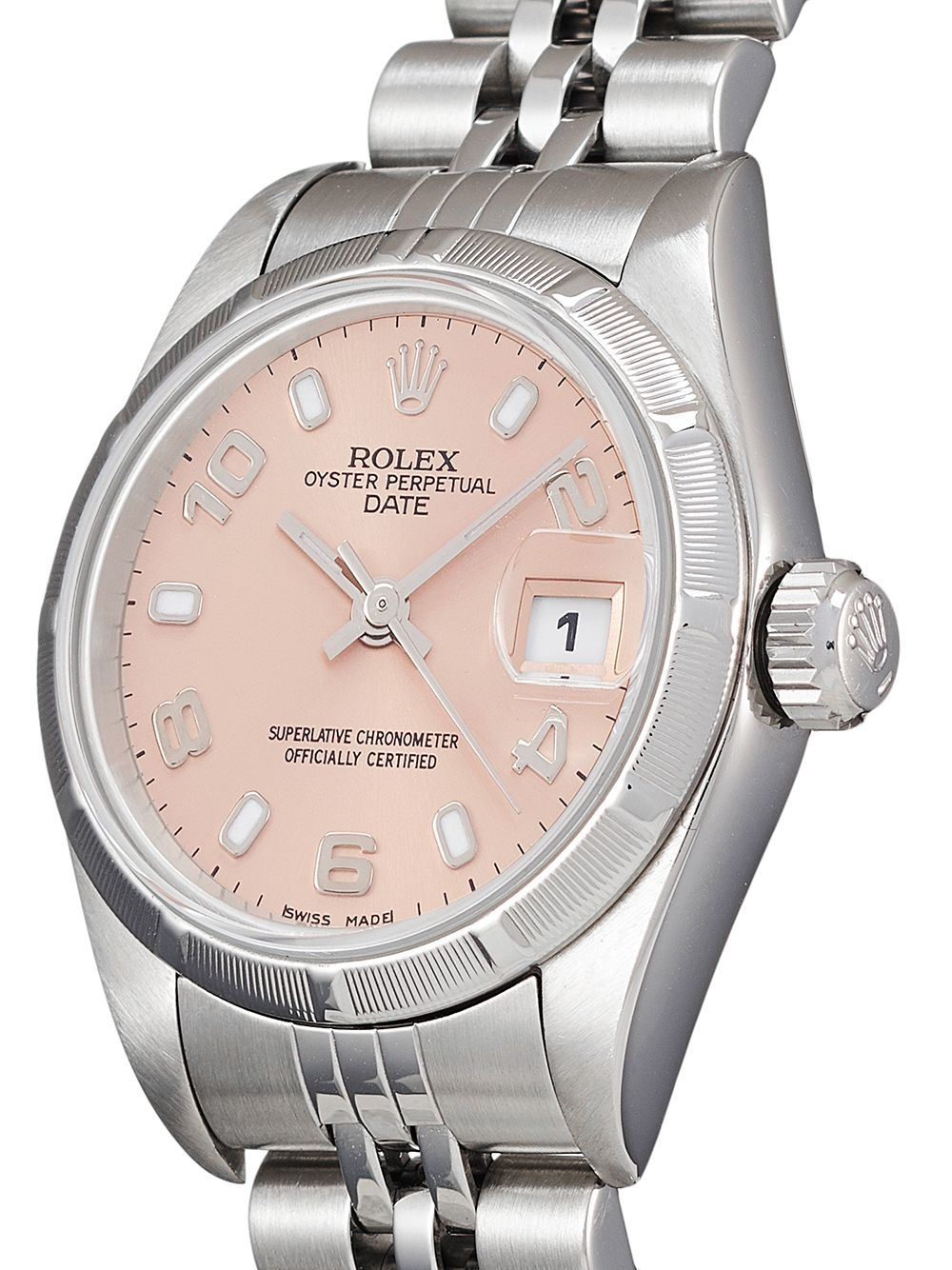 фото Rolex наручные часы oyster perpetual lady date pre-owned 26 мм 2003-го года