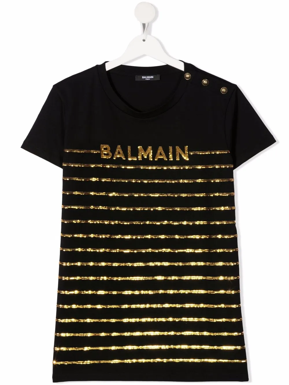 фото Balmain kids футболка с пайетками