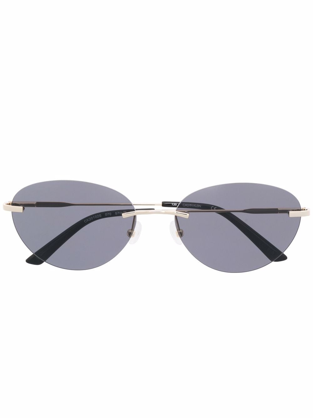 фото Calvin klein солнцезащитные очки в круглой оправе