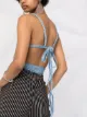 Opening Ceremony asymmetric denim crop top