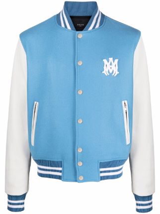 Amiri Letterman Varsity Bomber Jacket in Blue for Men