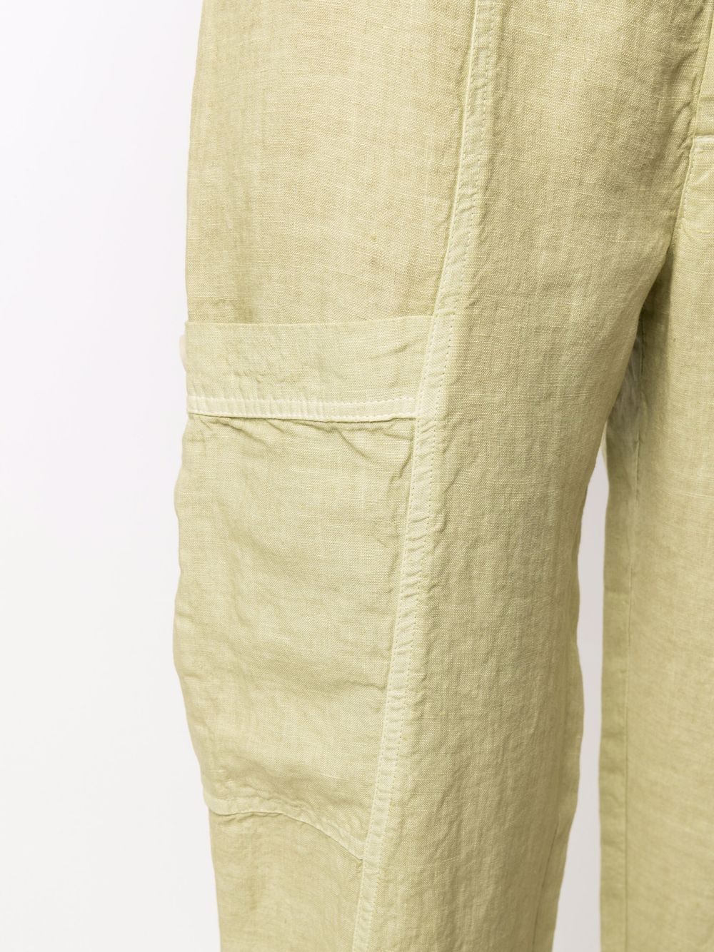 фото 120% lino укороченные брюки карго