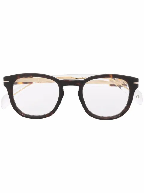 Eyewear by David Beckham tortoiseshell-effect cat-eye glasses