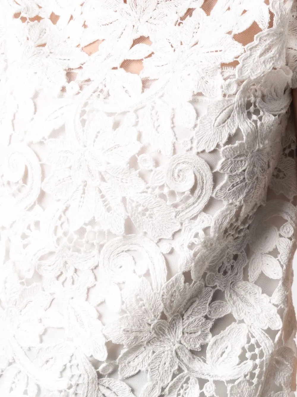 фото Ermanno scervino футболка с цветочным кружевом