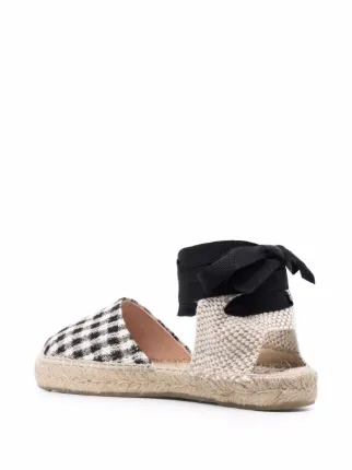 Hamptons checked ankle-tie espadrilles展示图