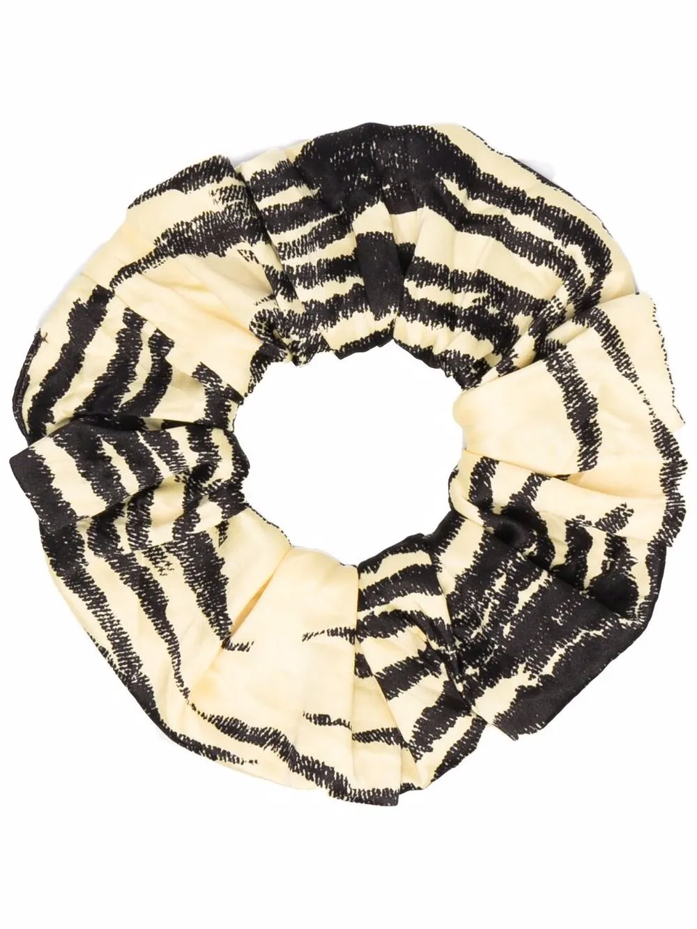 Image 1 of GANNI abstract-print two-tone scrunchie
