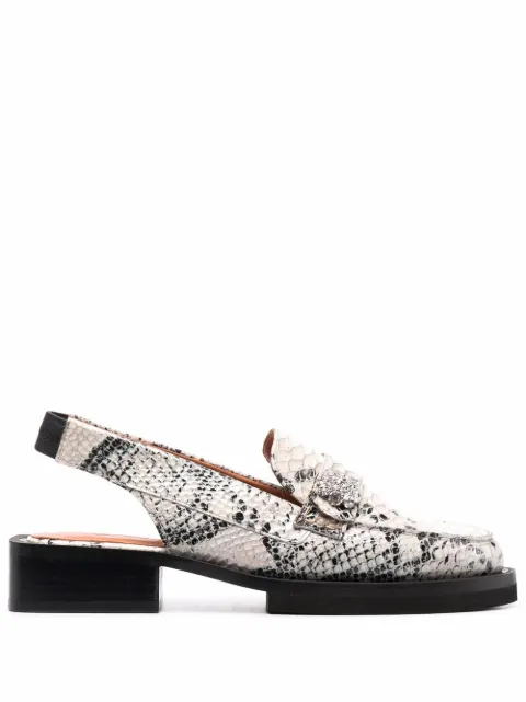 ganni slingback loafer