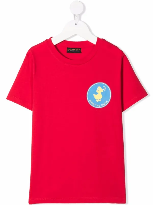 Save The Duck Kids logo-patch Cotton T 