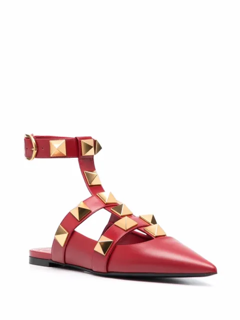 Valentino Garavani Roman Stud Ballet Flats - Farfetch