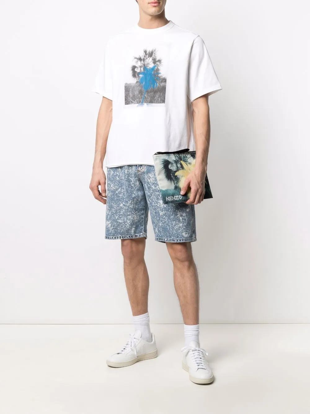 фото Kenzo футболка оверсайз с принтом