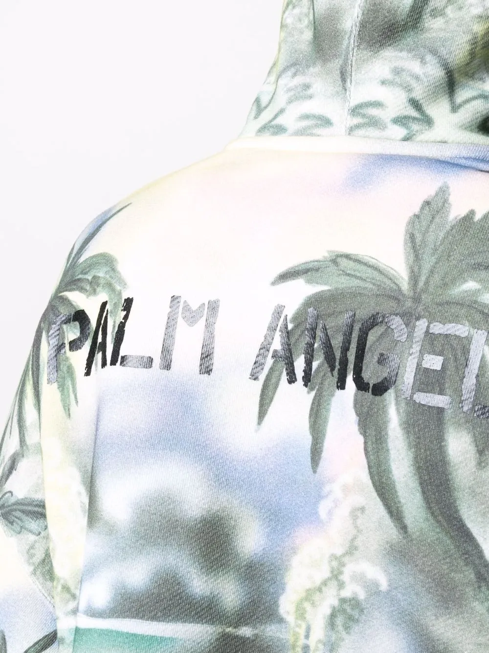 Palm Angels Hoodie met logo Groen